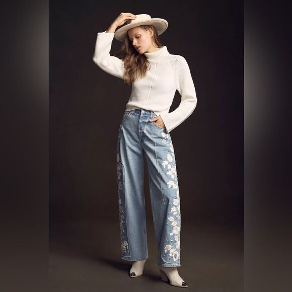 Anthropologie Maeve Cropped Turtleneck Sweater Size 1X - Picture 4 of 7